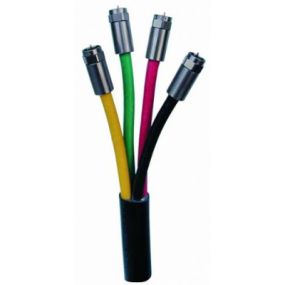 Hirschmann coax multikabel 4 kleuren - 100m