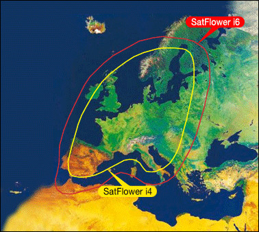 Footprint Astra 1 - Intellian i4 / i6