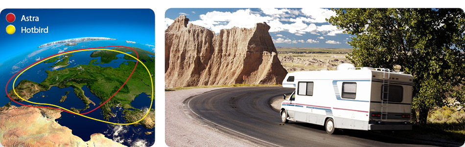 Megasat Shipman GPS / AutoSkew - ontvangstbereik