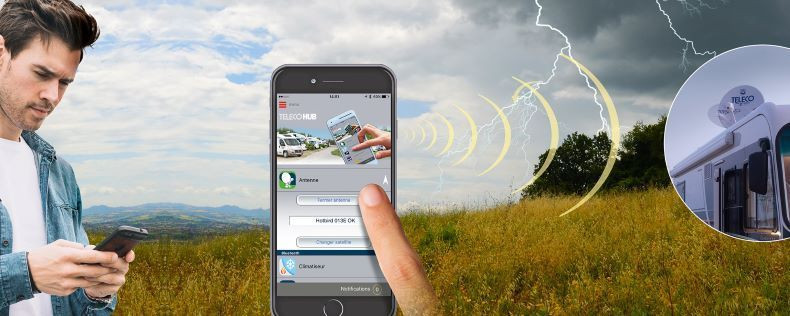 Teleco FLATSAT CLASSIC BT met Bluetooth bediening